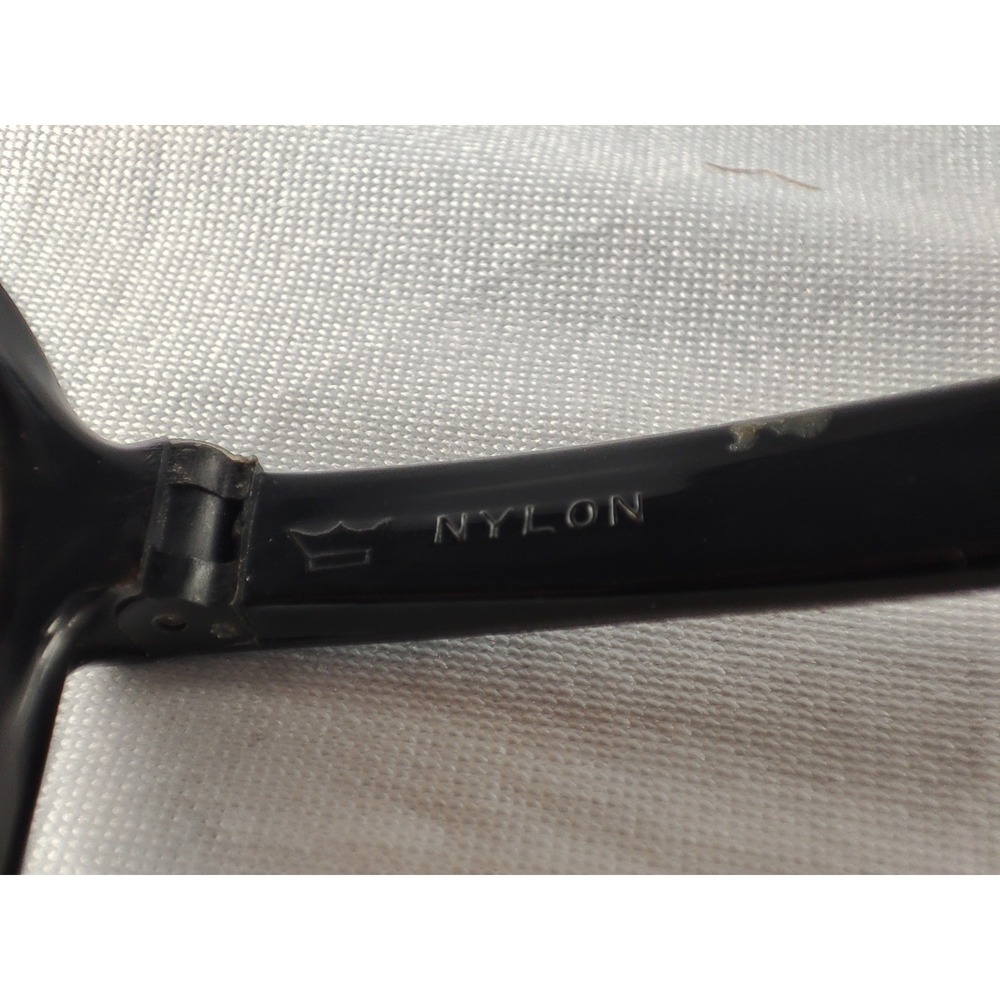 Rare VTG Vuarnet France Nylon Black Square Sunglasses Double Gradient Amber Lens - Picture 8 of 9